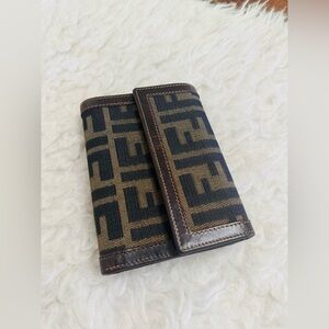 Fendi Brown and Black Wallet